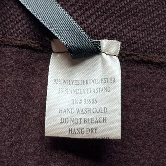 Kathy Leggings Womens One Size Fleece Lined Seamless High Waist Athletic Brown - Picture 6 of 7